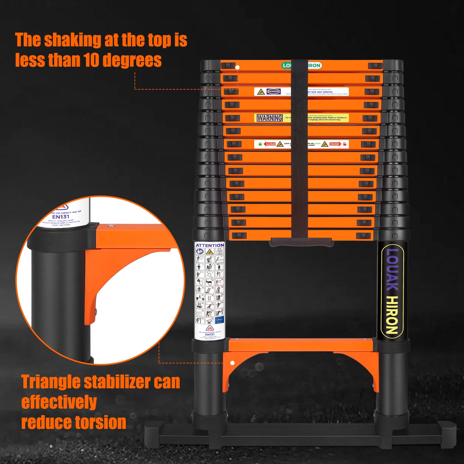 Qxvani Behúzható létra Nyitható összecsukható létra