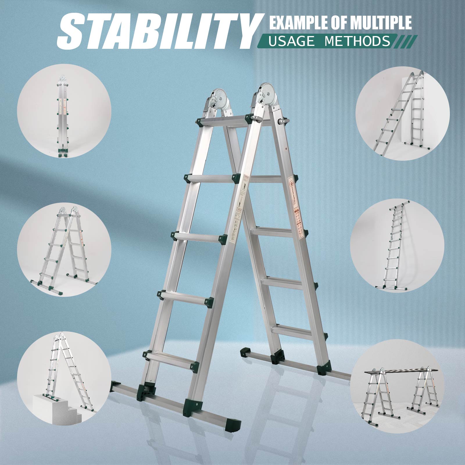 Qxvani 4 x 5 Teleszkópos Multifunkcionális Létra