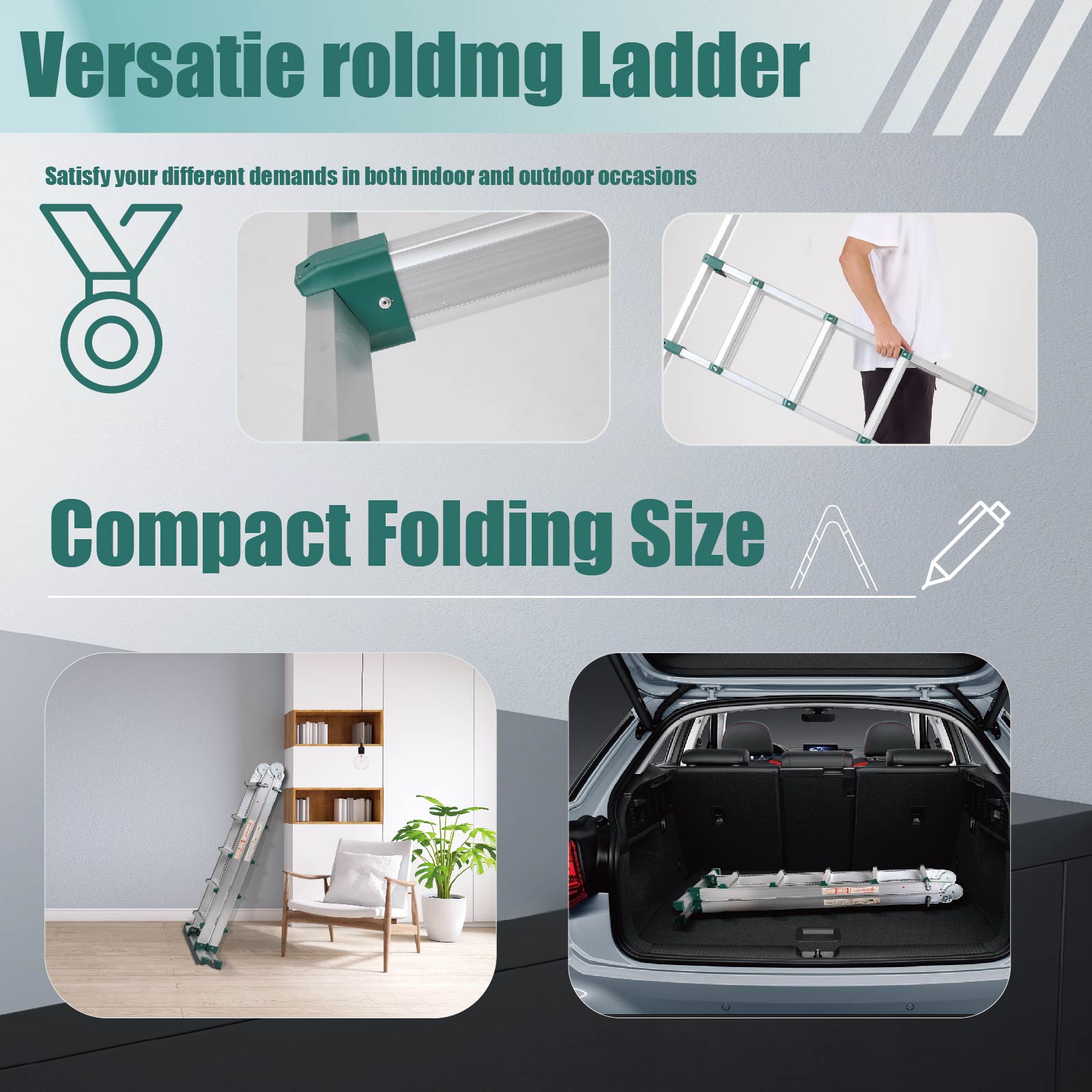 Qxvani 4 x 5 Teleszkópos Multifunkcionális Létra