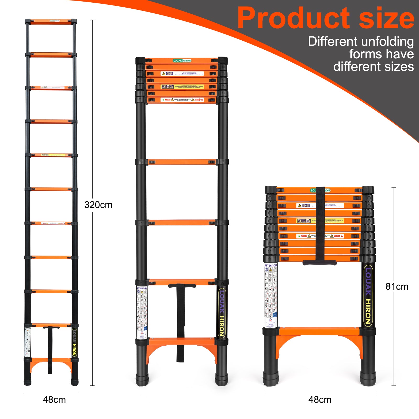 Qxvani Behúzható létra Nyitható összecsukható létra