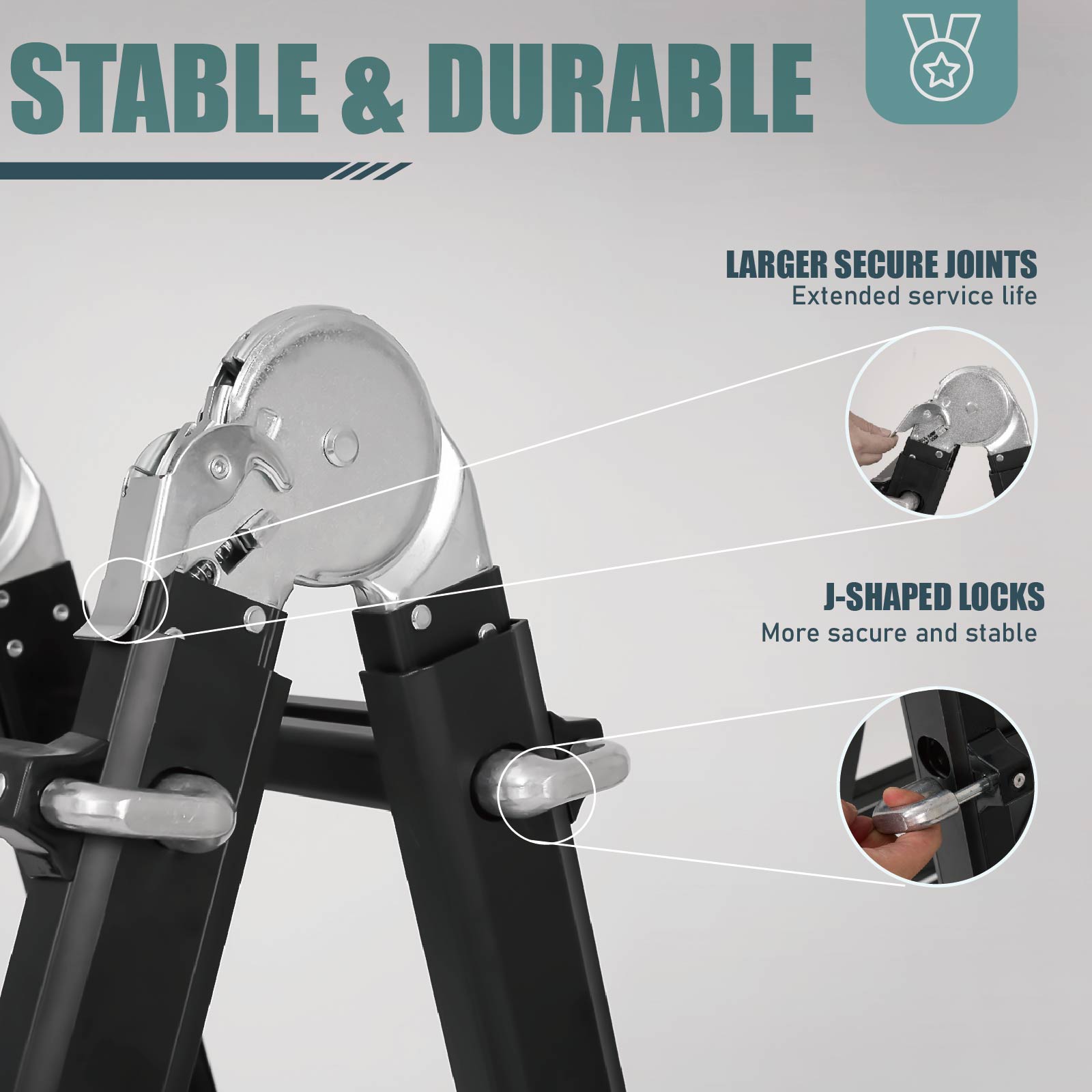 Qxvani 4 x 4 Többfunkciós Teleszkópos Létra