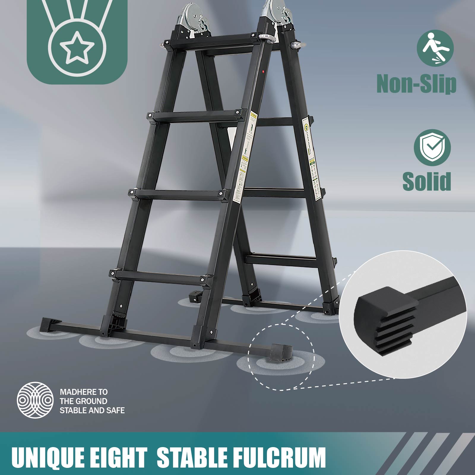 Qxvani 4 x 4 Többfunkciós Teleszkópos Létra