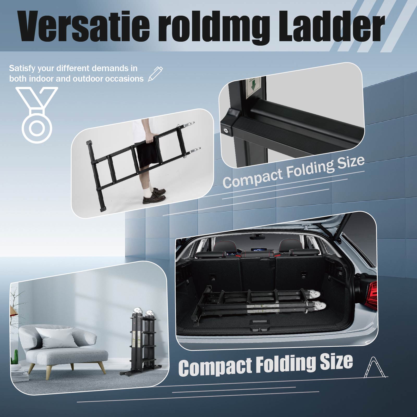 Qxvani 4 x 4 Többfunkciós Teleszkópos Létra