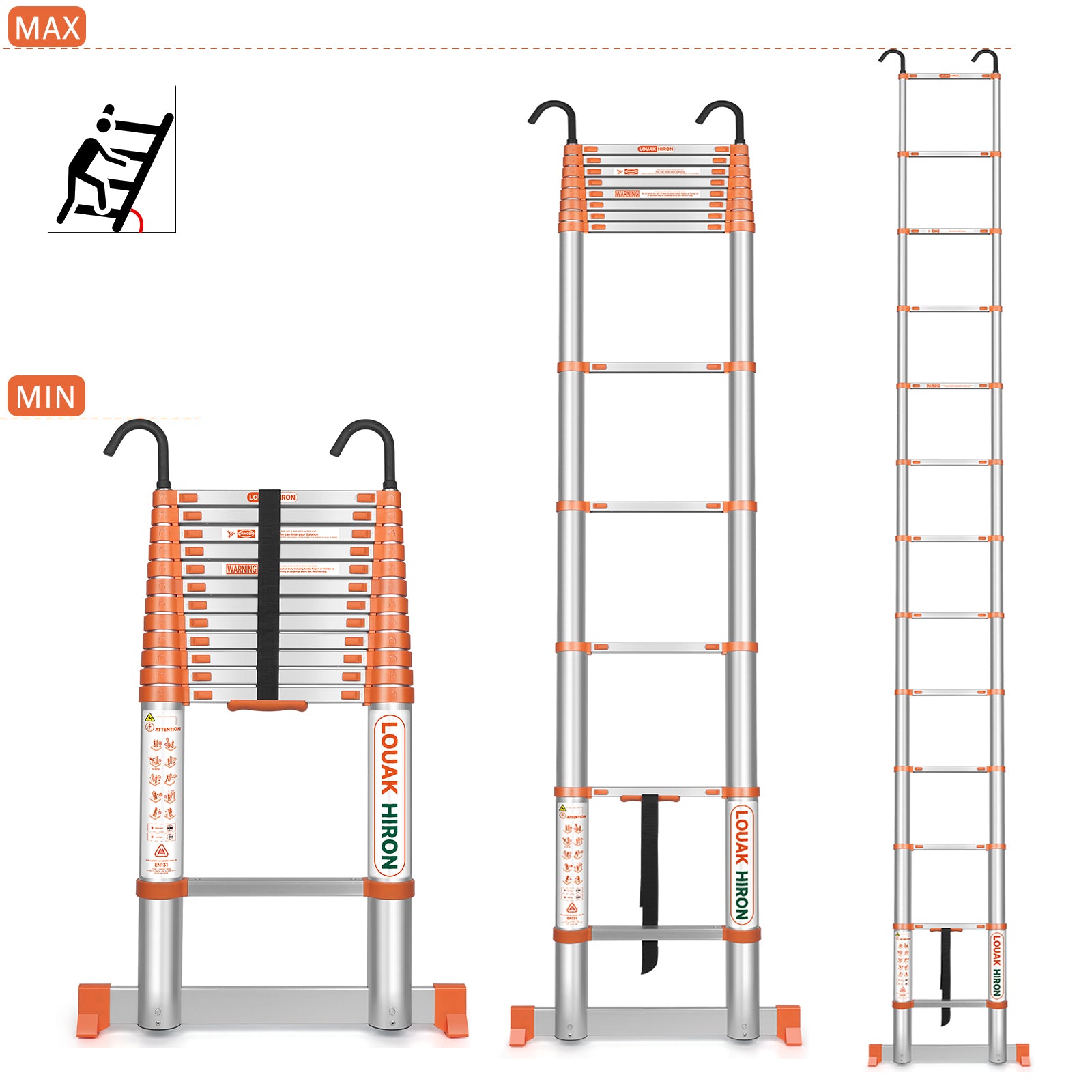Qxvani  5,1 m-es Horgokkal Ellátott Teleszkópos Létra