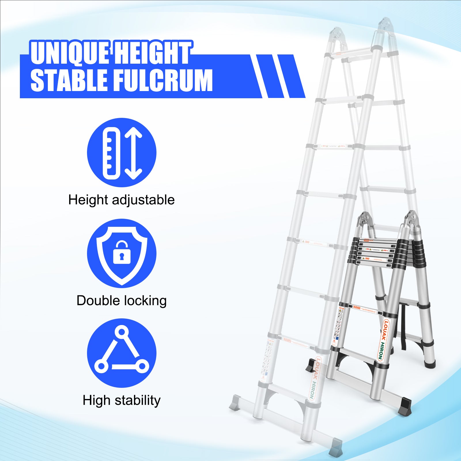 Qxvani Teleszkópos Alumínium Hajtható Létra