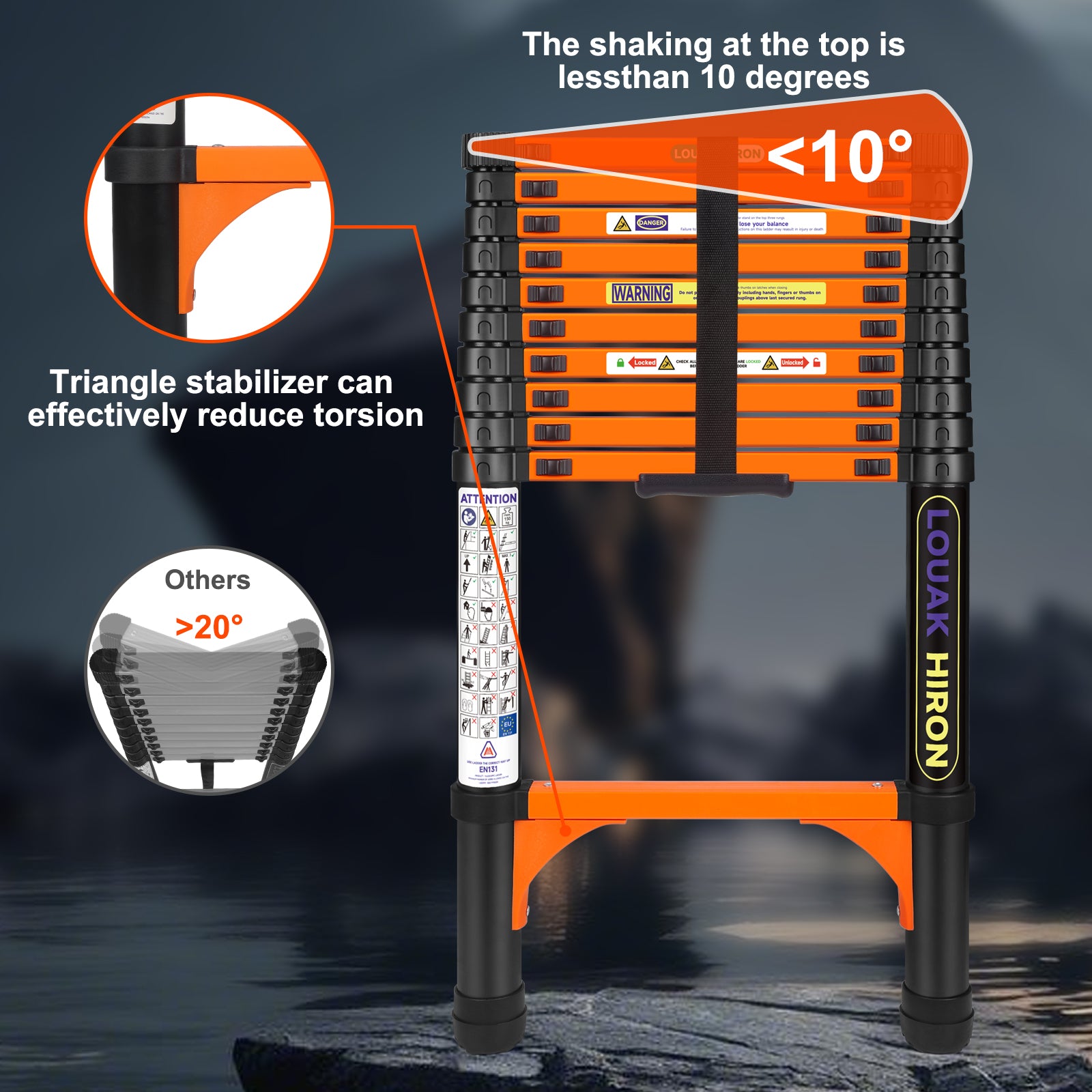 Qxvani Behúzható létra Nyitható összecsukható létra