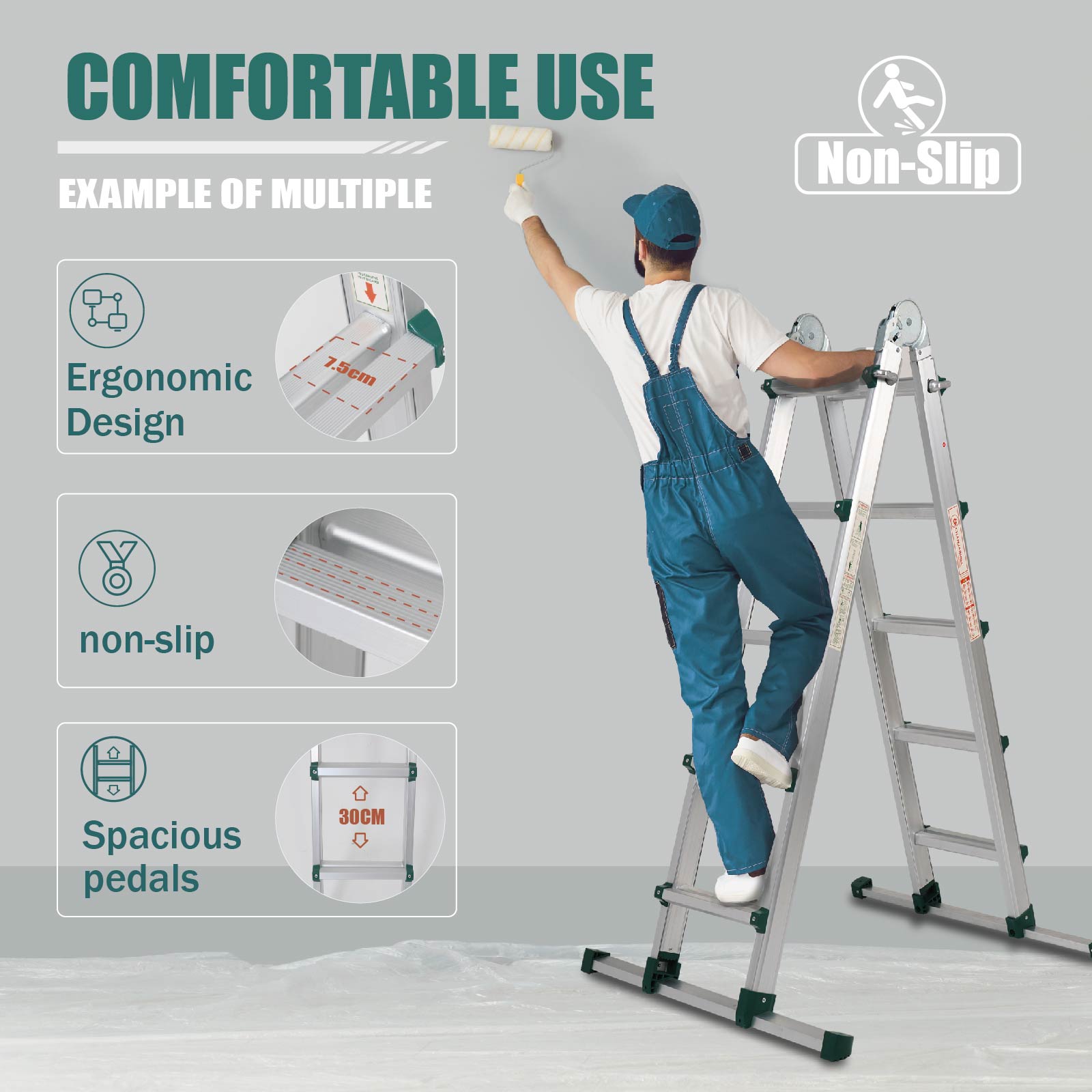 Qxvani 4 x 5 Teleszkópos Multifunkcionális Létra