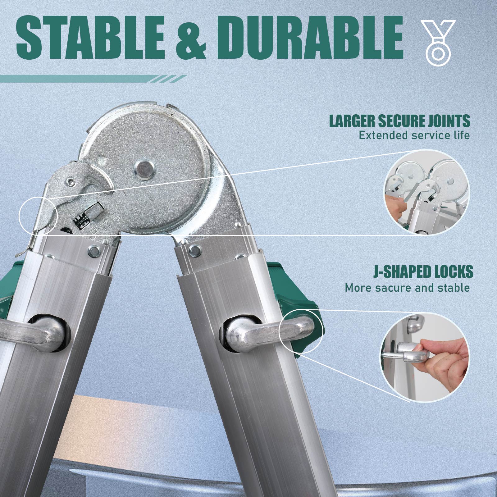 Qxvani 4 x 5 Teleszkópos Multifunkcionális Létra