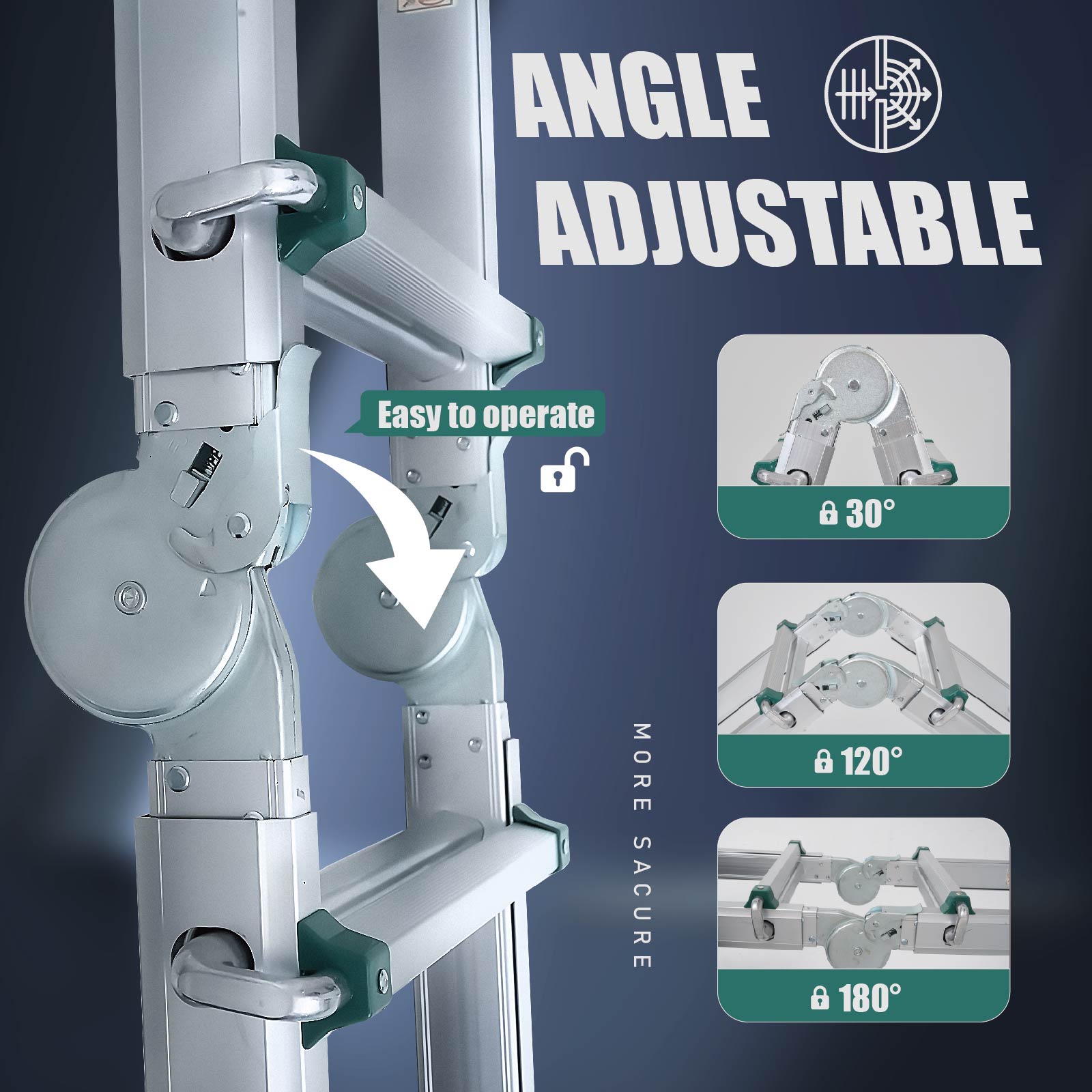 Qxvani 4 x 5 Teleszkópos Multifunkcionális Létra