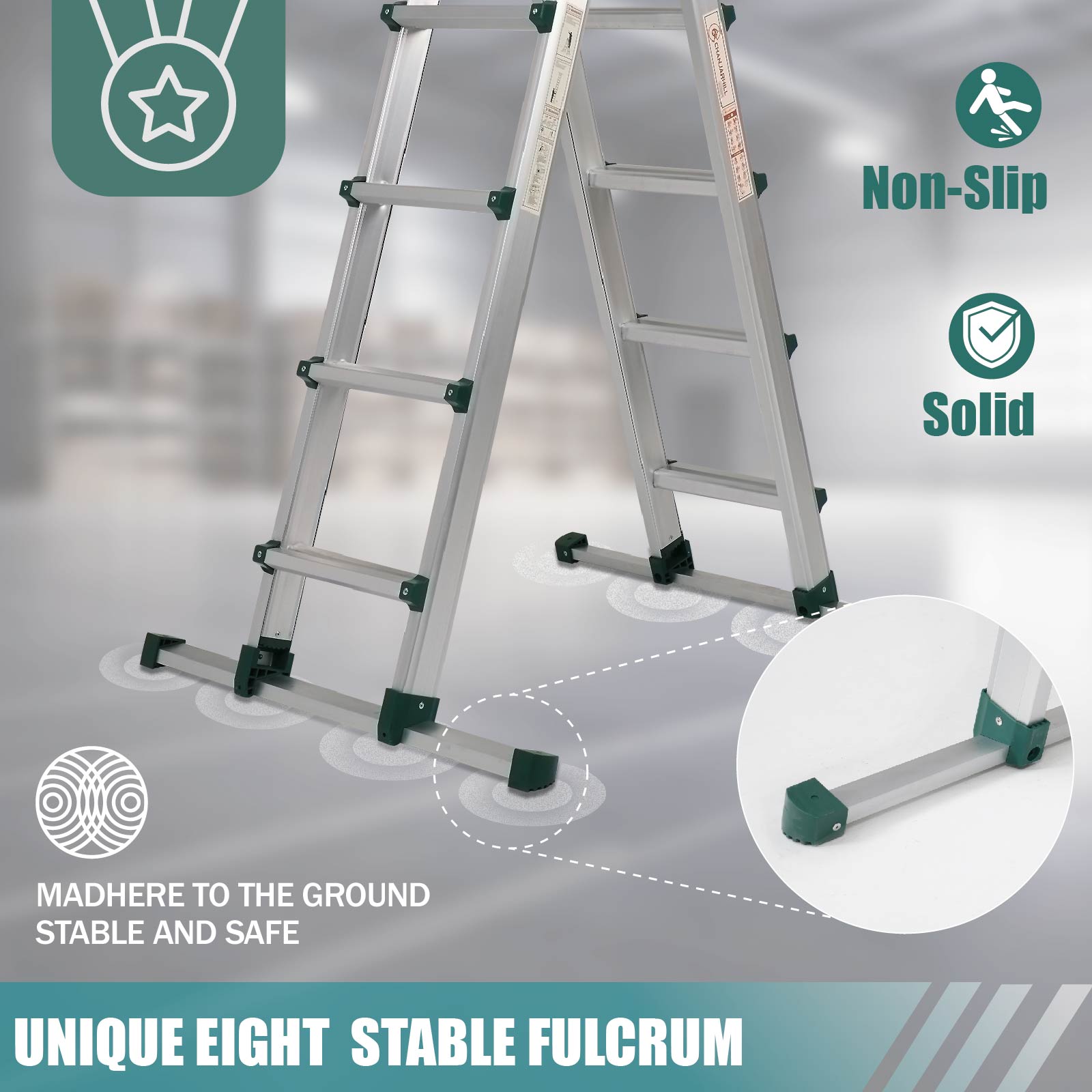 Qxvani 4 x 5 Teleszkópos Multifunkcionális Létra