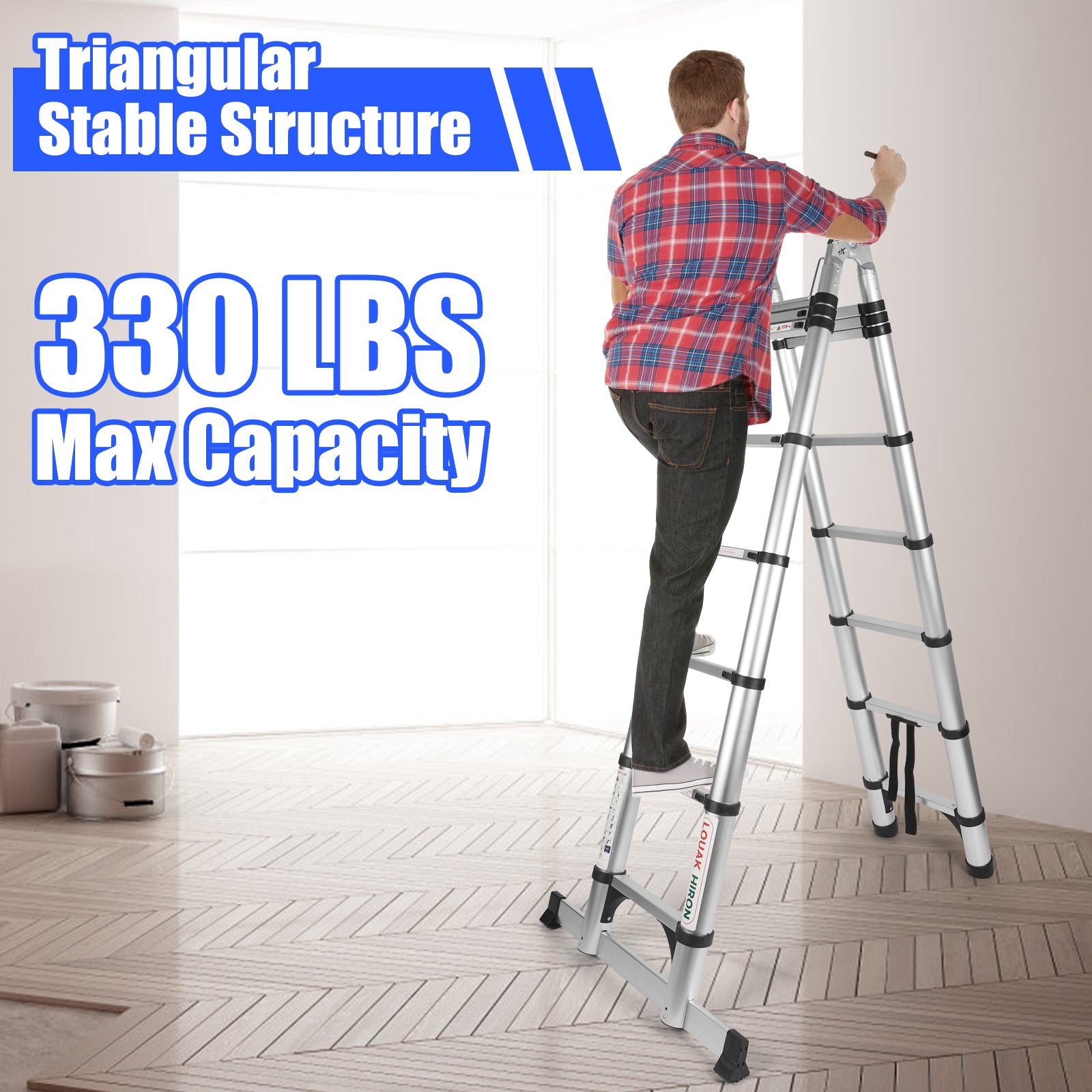 Qxvani Teleszkópos Alumínium Hajtható Létra