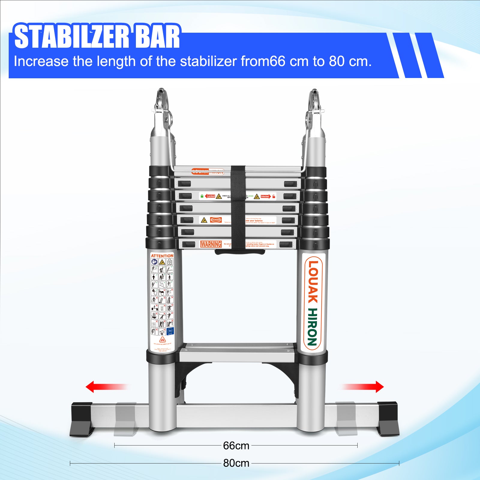 Qxvani Teleszkópos Alumínium Hajtható Létra