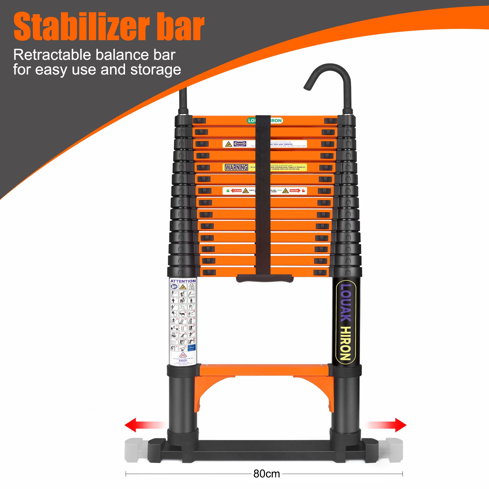 Qxvani Behúzható létra Nyitható összecsukható létra