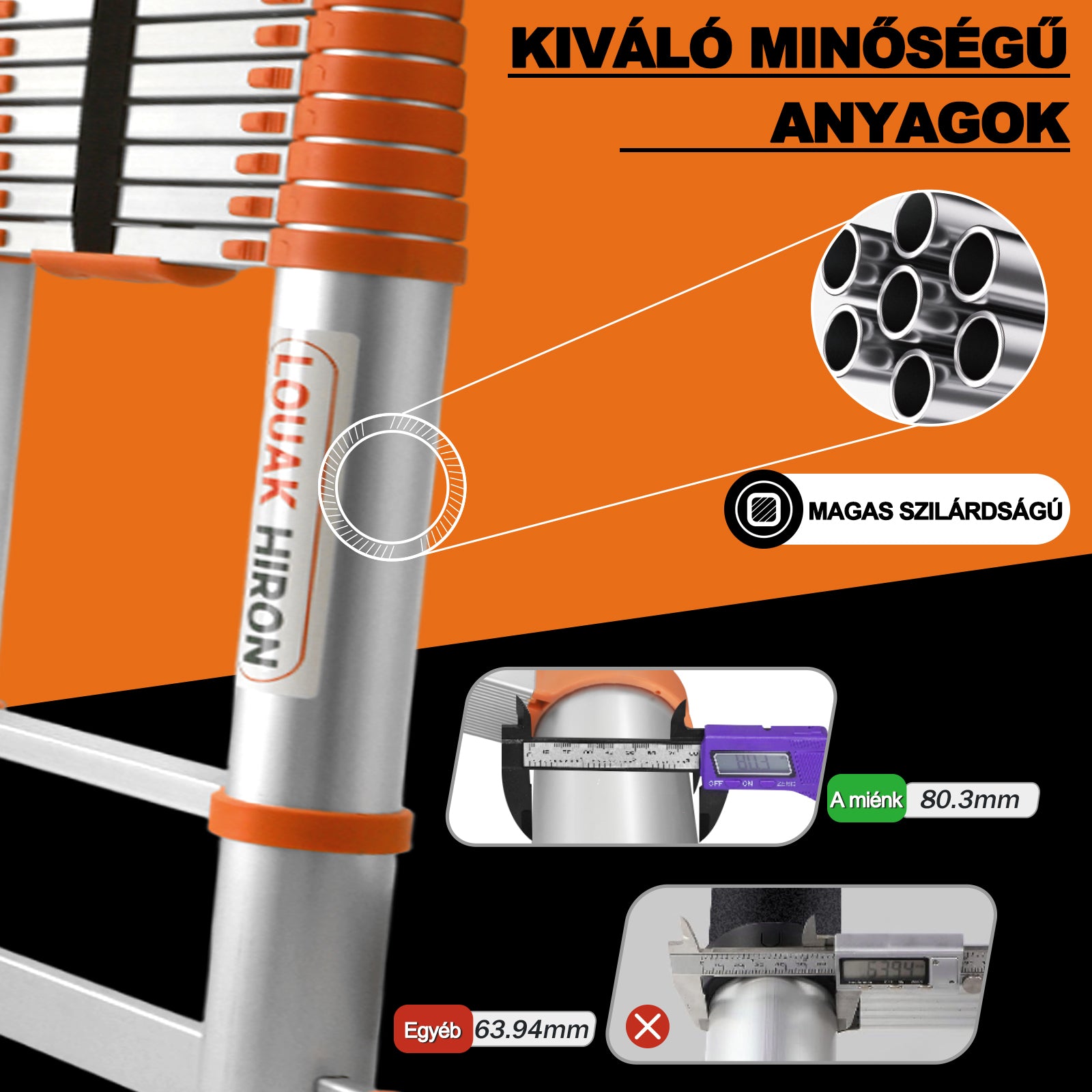 Qxvani  5,1 m-es Horgokkal Ellátott Teleszkópos Létra