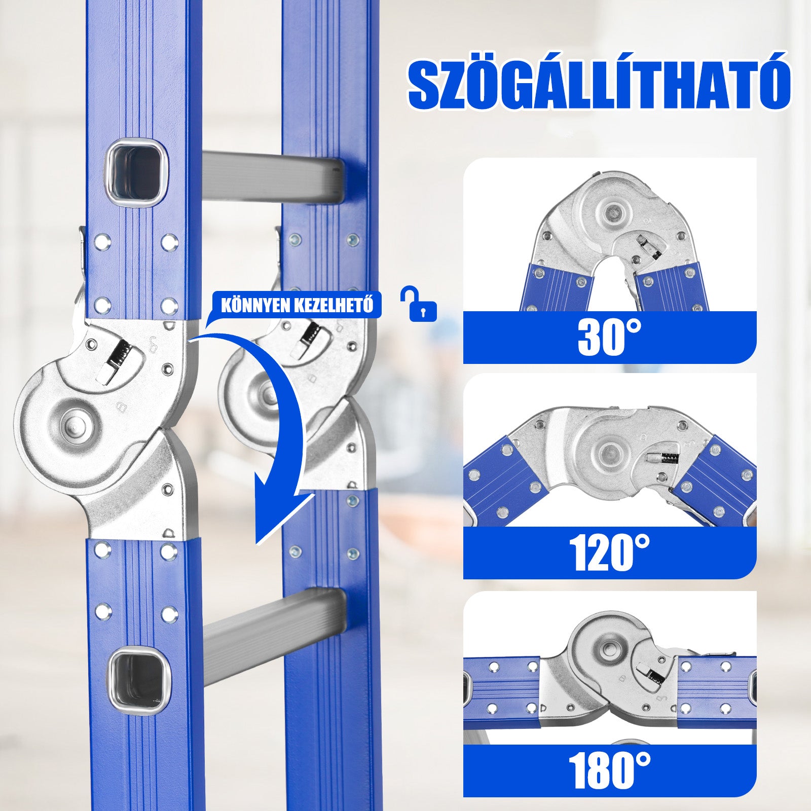 Alumínium Multifunkcionális Létra 4 x 4 Fokozat